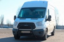 Ford Transit 2014– Priekšējais aizsargstienis WT022 Black (nerūsējošais tērauds) foto 2