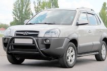 Hyundai Tucson JM 2004– Priekšējais aizsargstienis WT022 Black (nerūsējošais tērauds) foto 2