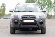 Hyundai Tucson JM 2004– Priekšējais aizsargstienis WT022 Black (nerūsējošais tērauds) foto 1