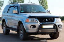 Mitsubishi Pajero Sport 1996–2007 Kengurins WT022 Black (nerūsējošais tērauds) foto 2