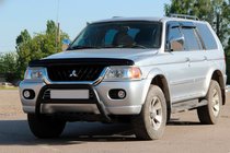 Mitsubishi Pajero Sport 1996–2007 Kengurins WT022 Black (nerūsējošais tērauds) foto 3