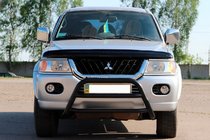 Mitsubishi Pajero Sport 1996–2007 Kengurins WT022 Black (nerūsējošais tērauds) foto 1