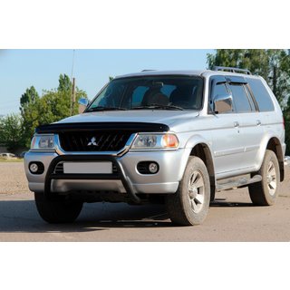Kengurins WT022 Black (nerūsējošais tērauds) Mitsubishi Pajero Sport 1996–2007 foto 3