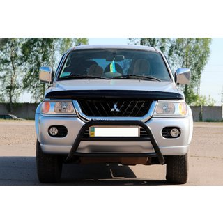 Kengurins WT022 Black (nerūsējošais tērauds) Mitsubishi Pajero Sport 1996–2007 foto 1