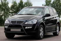 SsangYong Kyron 2005–2014 Kengurins WT022 Black (nerūsējošais tērauds) foto 1