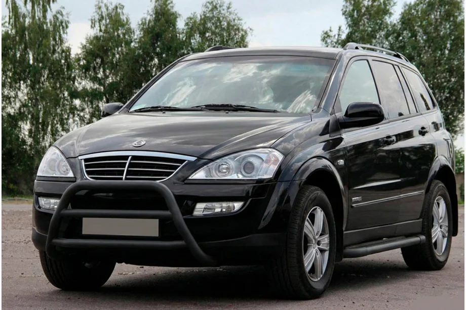 SsangYong Kyron 2005–2014 Kengurins WT022 Black (nerūsējošais tērauds) Image