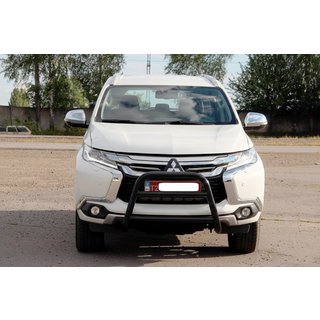 Kengurins WT022 Black (nerūsējošais tērauds) Mitsubishi Pajero Sport 2015– foto 1