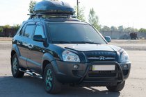 Hyundai Tucson JM 2004– Priekšējais aizsargstienis (bullbar) WT025 Black (nerūsējošais tērauds) foto 1
