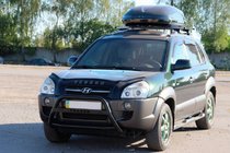 Hyundai Tucson JM 2004– Priekšējais aizsargstienis (bullbar) WT025 Black (nerūsējošais tērauds) foto 2
