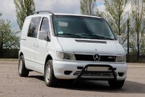 Mercedes Vito W638 1996–2003 Priekšējais aizsargstienis WT022 Black (nerūsējošais tērauds) foto 3