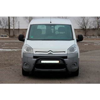 Aizsargstienis (bullbar) WT007 Black (nerūsējošais tērauds) Citroen Berlingo 2008–2018 foto 3