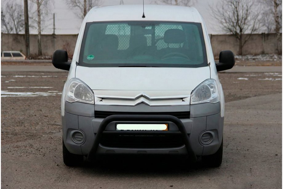 Citroen Berlingo 2008–2018 Aizsargstienis (bullbar) WT007 Black (nerūsējošais tērauds) Foto 3
