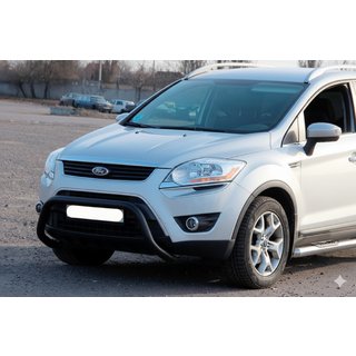 Aizsargstienis (bullbar) WT007 Black (nerūsējošais tērauds) foto 2