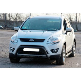 Aizsargstienis (bullbar) WT007 Black (nerūsējošais tērauds) foto 3