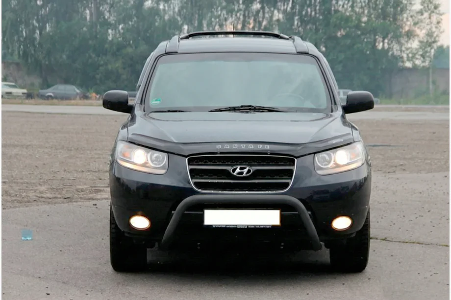 Hyundai Santa Fe 2 2006–2012 Aizsargstienis (bullbar) WT007 Black (nerūsējošais tērauds) Image