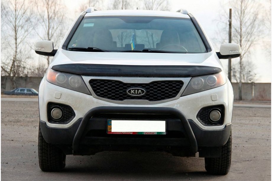 Kia Sorento II XM 2009–2014 Aizsargstienis (bullbar) WT007 Black (nerūsējošais tērauds) Image