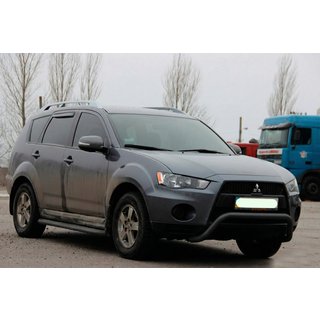 Aizsargstienis (bullbar) WT007 Black (nerūsējošais tērauds) foto 3