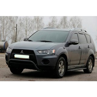 Aizsargstienis (bullbar) WT007 Black (nerūsējošais tērauds) foto 4