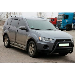 Aizsargstienis (bullbar) WT007 Black (nerūsējošais tērauds) foto 1
