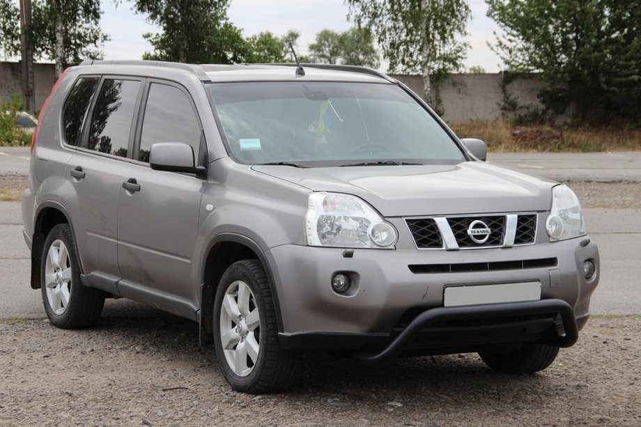 Nissan X-trail T31 2007–2014 Priekšējais bullbārs WT007 Black (nerūsējošais tērauds) Image