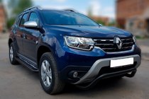 Renault Duster 2008–2017 Priekšējais aizsargstienis ST011 Black (nerūsējošais tērauds) foto 2