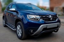 Dacia Duster 2018–2024 Aizsargstienis (bullbar) WT007 Black (nerūsējošais tērauds) foto 1
