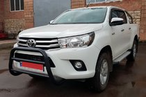 Toyota Hilux 2015– Priekšējais aizsargstienis (bullbar) WT007 Black (nerūsējošais tērauds) foto 4