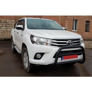Priekšējais aizsargstienis (bullbar) WT007 Black (nerūsējošais tērauds) foto 2
