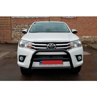 Priekšējais aizsargstienis (bullbar) WT007 Black (nerūsējošais tērauds) foto 3