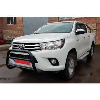 Priekšējais aizsargstienis (bullbar) WT007 Black (nerūsējošais tērauds) foto 4