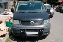Volkswagen T5 Transporter 2003–2010 Aizsargstienis ST006-04 Nizdri Black (nerūsējošais tērauds) foto 3