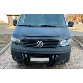 Aizsargstienis ST006-04 Nizdri Black (nerūsējošais tērauds) Volkswagen T5 Transporter 2003–2010 foto 2