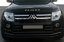 Mitsubishi Pajero Wagon IV 2006–2021 Priekšējais aizsargstienis ST015-9 Black (nerūsējošais tērauds) foto 1
