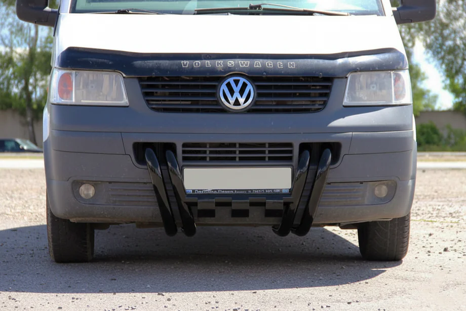 Volkswagen T5 Transporter 2003–2010 Ķengura stienis ST006-15 Nostrils Black (nerūsējošais tērauds) Foto 1
