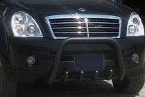 SsangYong Rexton I 2001–2017 Kengurubārs QT006 Black (nerūsējošais tērauds) foto 1