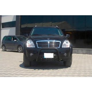Kengurubārs QT006 Black (nerūsējošais tērauds) SsangYong Rexton I 2001–2017 foto 4