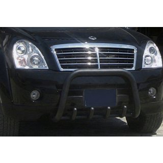 Kengurubārs QT006 Black (nerūsējošais tērauds) SsangYong Rexton I 2001–2017 foto 1