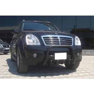 Kengurubārs QT006 Black (nerūsējošais tērauds) SsangYong Rexton I 2001–2017 foto 3
