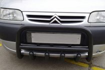 Citroen Berlingo 1996–2008 Aizsargstienis (bullbar) QT006 Black (nerūsējošais tērauds) foto 1