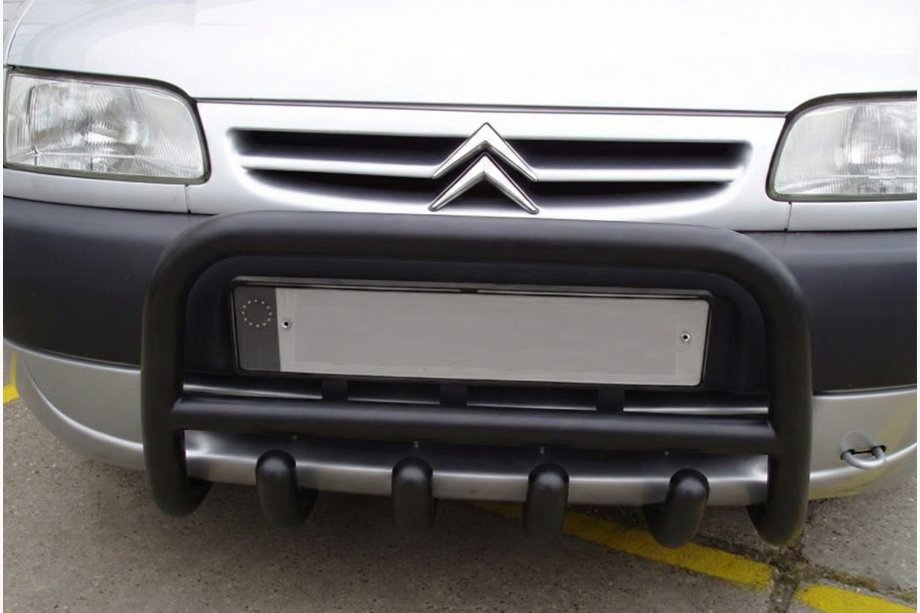 Citroen Berlingo 1996–2008 Aizsargstienis (bullbar) QT006 Black (nerūsējošais tērauds) Image