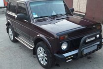 Lada Niva un Urban 1977– Aizsargstienis (bullbar) QT006 Black (nerūsējošais tērauds) foto 1