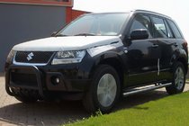 Suzuki Grand Vitara 2005–2017 Aizsargstienis (bullbar) QT006 Black (nerūsējošais tērauds) foto 1