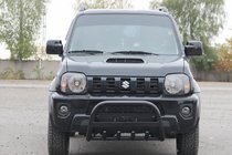 Suzuki Jimny 1998–2018 Kengurubārs QT006 Black (nerūsējošais tērauds) foto 1