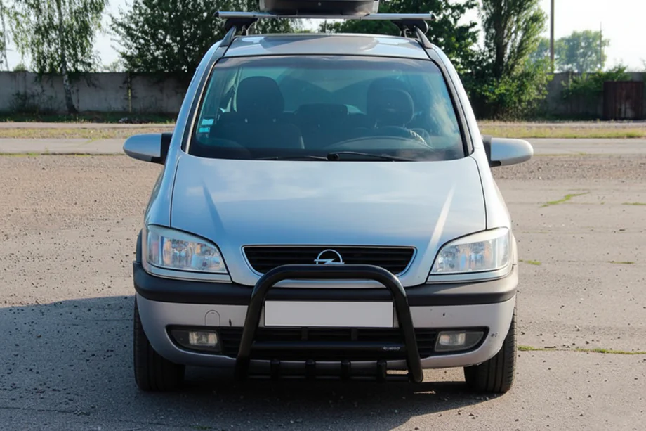 Opel Zafira A 1998–2005 Kengurubārs QT006 Black (nerūsējošais tērauds) Image