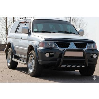 Kengurubārs QT006 Black (nerūsējošais tērauds) Mitsubishi Pajero Sport 1996–2007 foto 2
