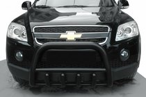 Chevrolet Captiva 2006–2019 Priekšējais aizsargloks QT006 Black (nerūsējošais tērauds) foto 1