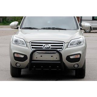 Aizsargstienis (bullbar) QT006 Black (nerūsējošais tērauds) Lifan X60 2011– foto 1