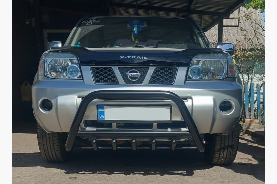 Nissan X-trail T30 2002–2007 Aizsargstienis (bullbar) QT006 Black (nerūsējošais tērauds) Image