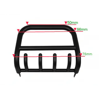 Aizsargstienis (bullbar) QT006 Black (nerūsējošais tērauds)