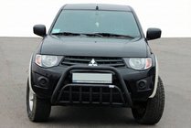 Mitsubishi L200 2006–2015 Kengurīns Black (nerūsējošais tērauds) foto 1